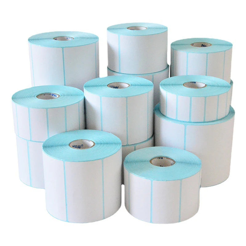 1 Roll/Pack Thermal Paper Sticker Self-adhesive Roll Packaged Blank White Tag Sticker Supermarket Price Blank Barcode Labels ZYF