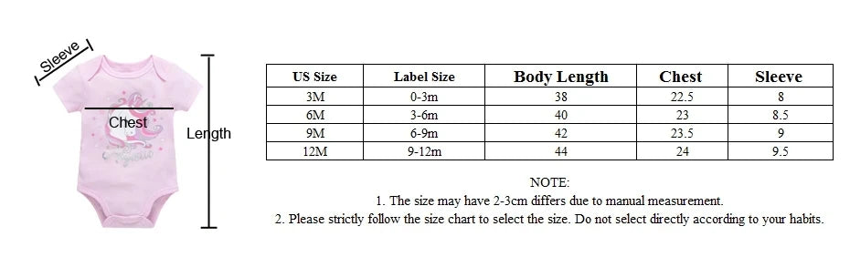 Kavkas 2025 3 Pcs/lot Baby Girls Bodysuit 100% Cotton Short Sleeve Newborn Cartoon Print Clothes 0-12 Months Infant Costume