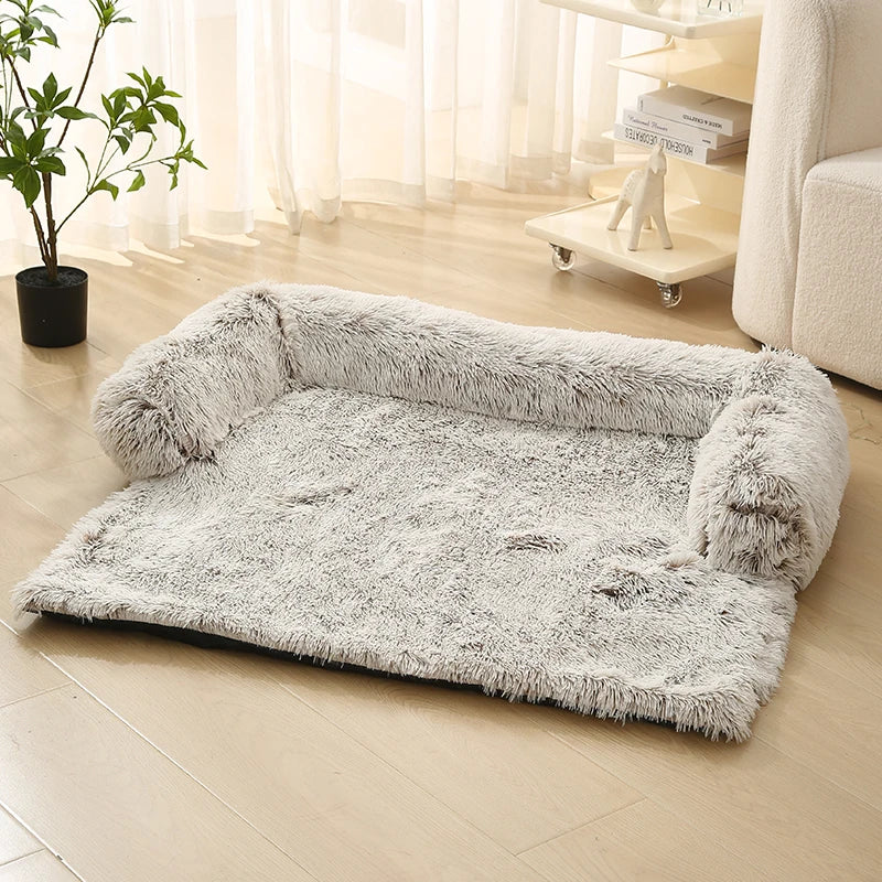 Pet Sofa Bed, Gray, Soft & Comfortable Cushion for Dogs and Cats, Cozy Lounge with Removable Cover, Stylish & Durable Design