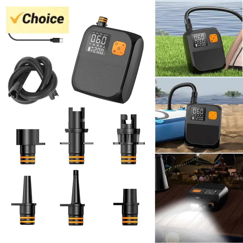 Wireless Air Pump Rechargeable Electric Paddle Board Pump 25PSI Portable SUP Air Pump Inflatable Kayaks Boats Accessories