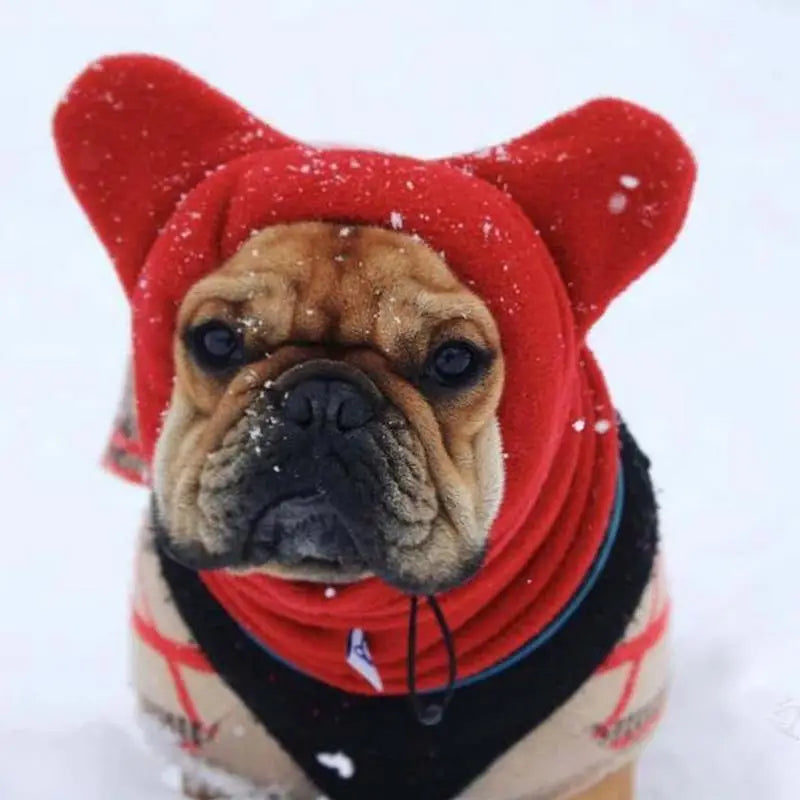 Winter Pet Hat Fleece Adjustable Dog Warm Hat Ears Hoodie Cold Weather Warm Caps for Pets Medium Large Dog Winter Cold Weather