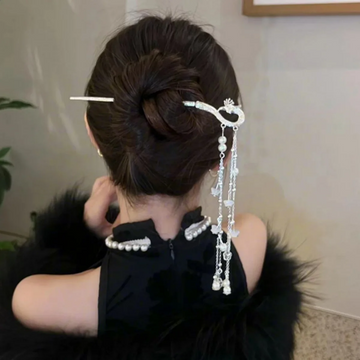 Long Tassel Metal Hairpin For Women Elegant Exquisite Chinese Phoenix Hair Stick Girls Fashionable Jewelry Hair Accessories