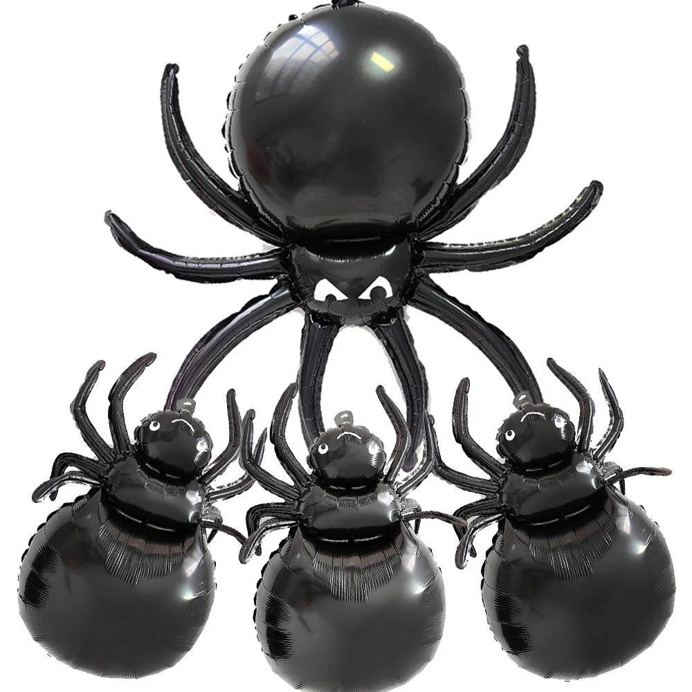 Halloween Black Spider Balloons Spiders Foil Balloon Happy Halloween Party Decorations Spooky Horror Props Halloween Balloons