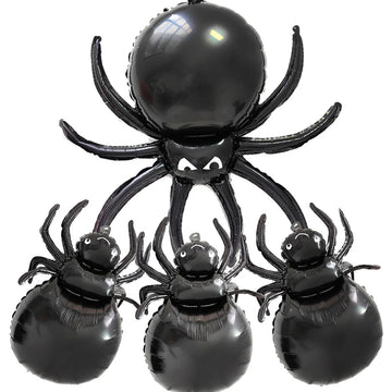 Halloween Black Spider Balloons Spiders Foil Balloon Happy Halloween Party Decorations Spooky Horror Props Halloween Balloons
