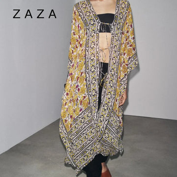 Luxury Floral Printed Cape Coat For Women See Through Loose Long  Cardigan Beach Bikini Cover 2025 Summer Women Beach Coats