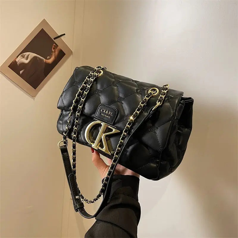 Designer style bag 2025 new model high-end bag - single shoulder fashionable diamond-shaped chain bag versatile crossbody bag