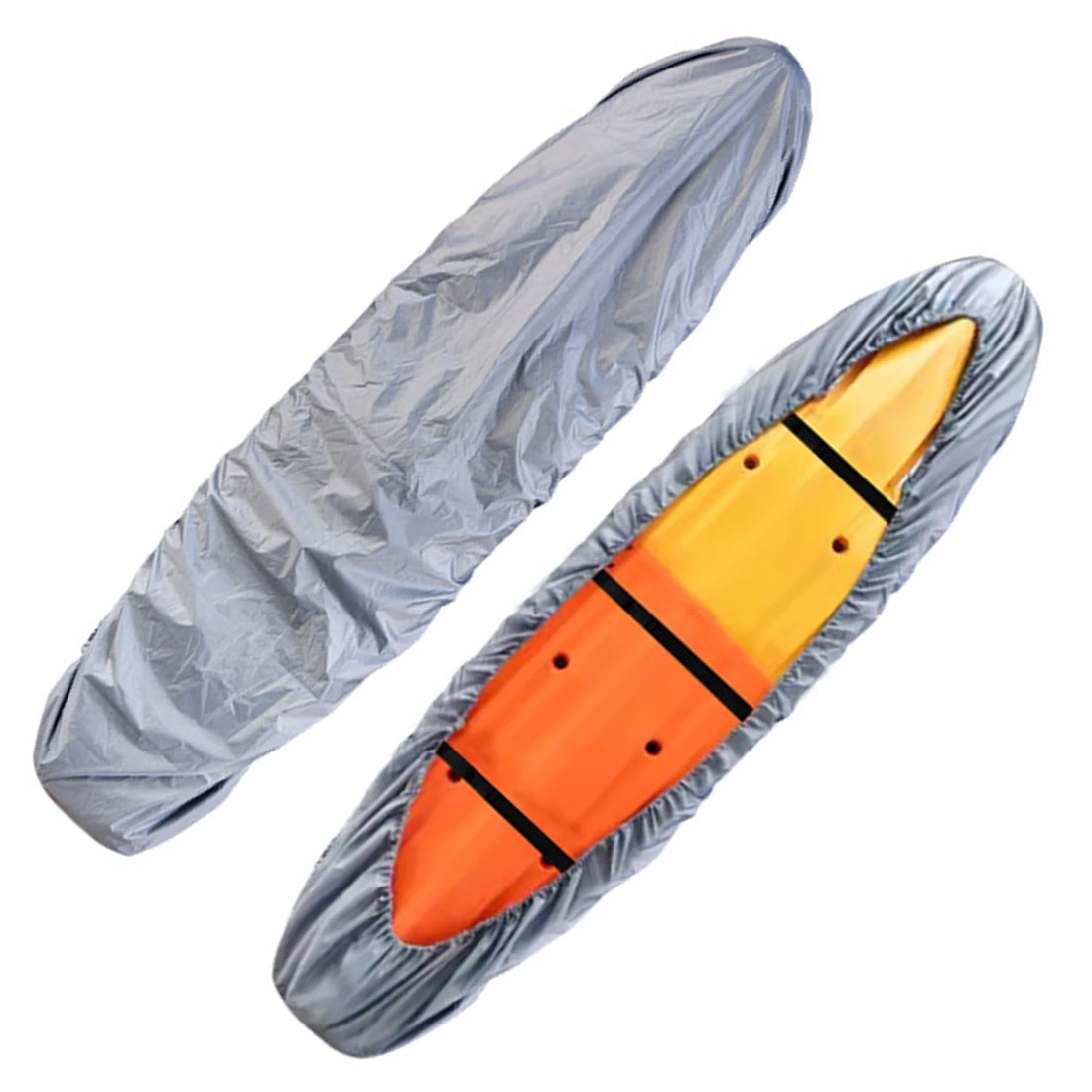 Waterproof UV-Proof Kayak Cover Heavy Duty Dustproof Canoe Cover for Outdoor Storage