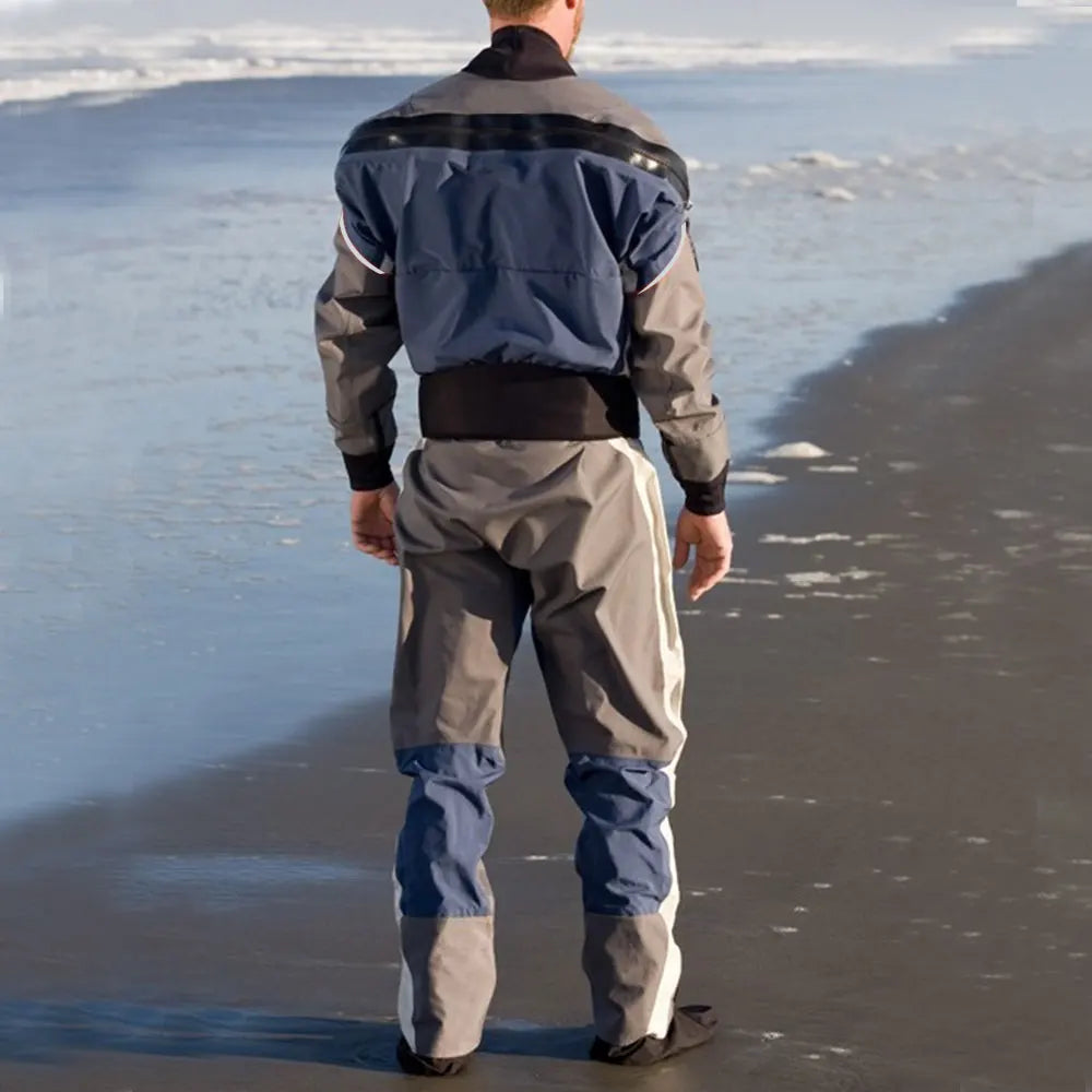 Mens Kayak Waterproof Dry Suits 1 Piece Drysuit for Kayaking Boating Fishing Working Cold Water Rafting Sport Sailing Clothes