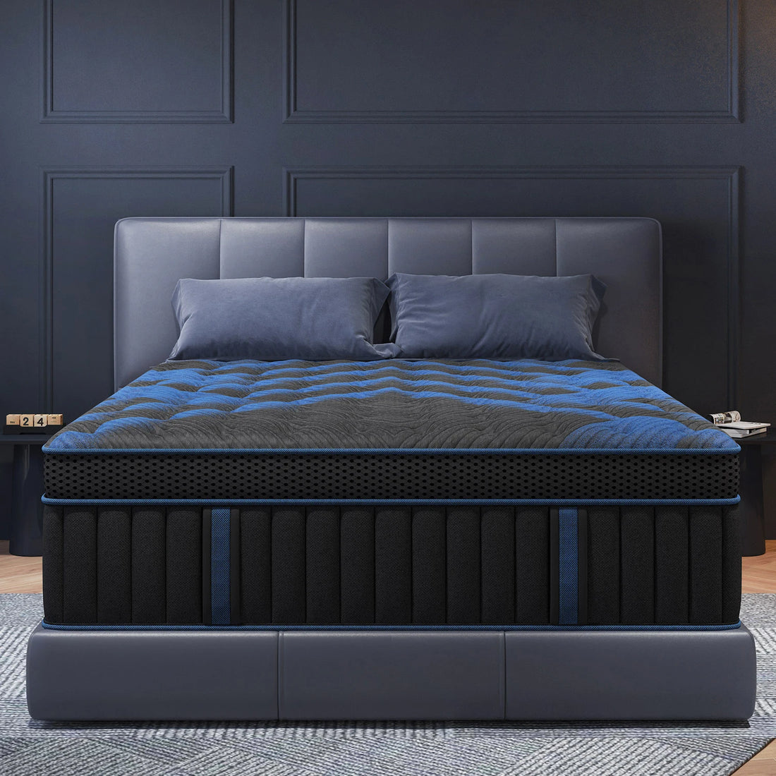 14" Gel Memory Foam Hybrid Pocket Spring Bed Mattress Queen Size Mattress In A Box, Medium Firm Motion Isolation