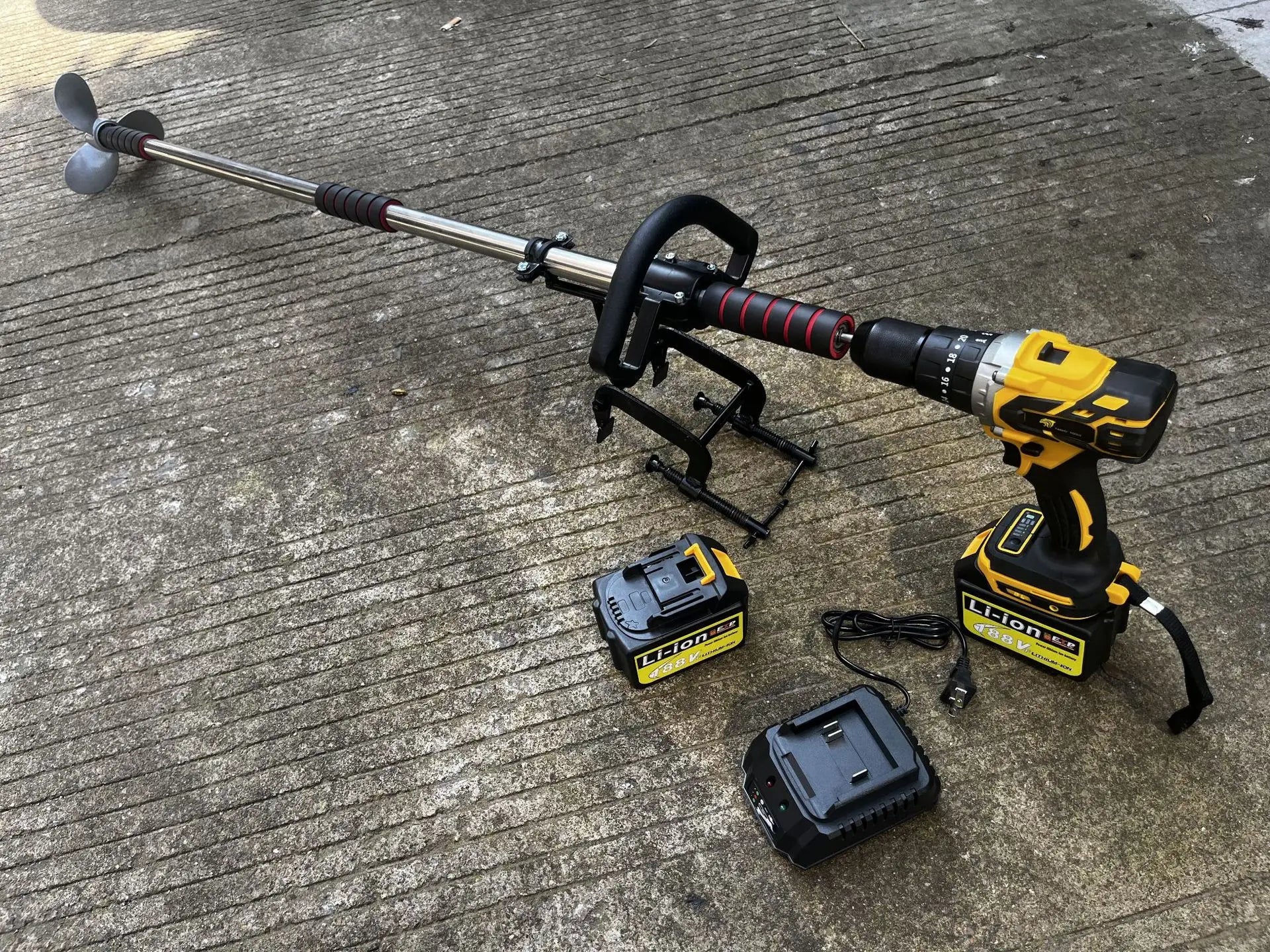 Electric Drill Manual Propeller Fishing Boats Hand Cranked Canoe Spare Part Kayak Hand Operated Propeller Outboard Motor Bracket