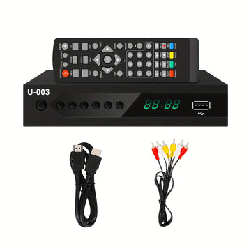 1080P Digital TV Converter Box with Advanced PVR Recording, USB Media Player, Built-in Clock & Timer, EPG, QAM Tuner - Effortless HD Entertainment Hub