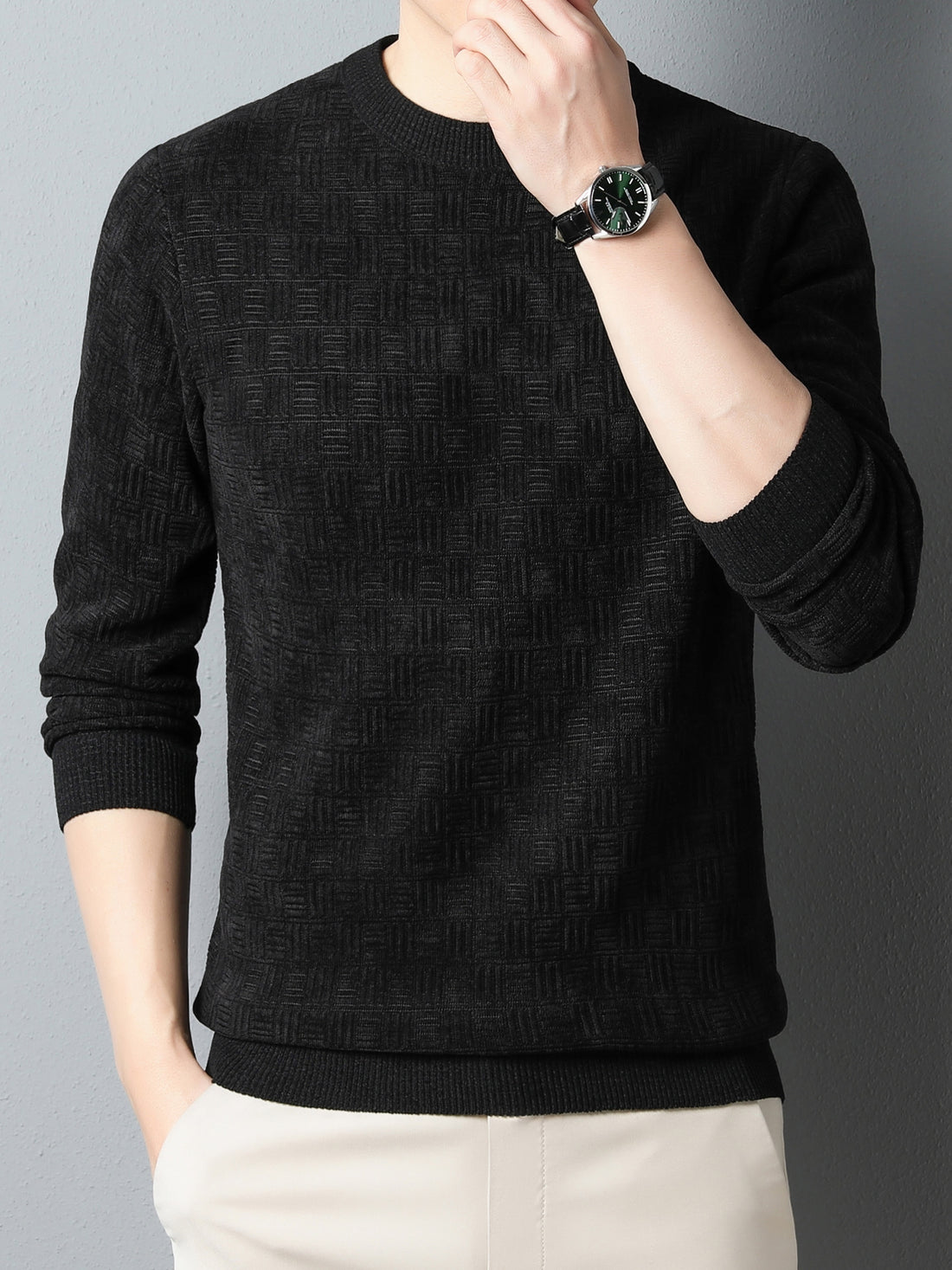 [Winter Warm Sweater] Plus Thick Base Warm Winter Sweater - Men's Casual Round Neck Best Sellers