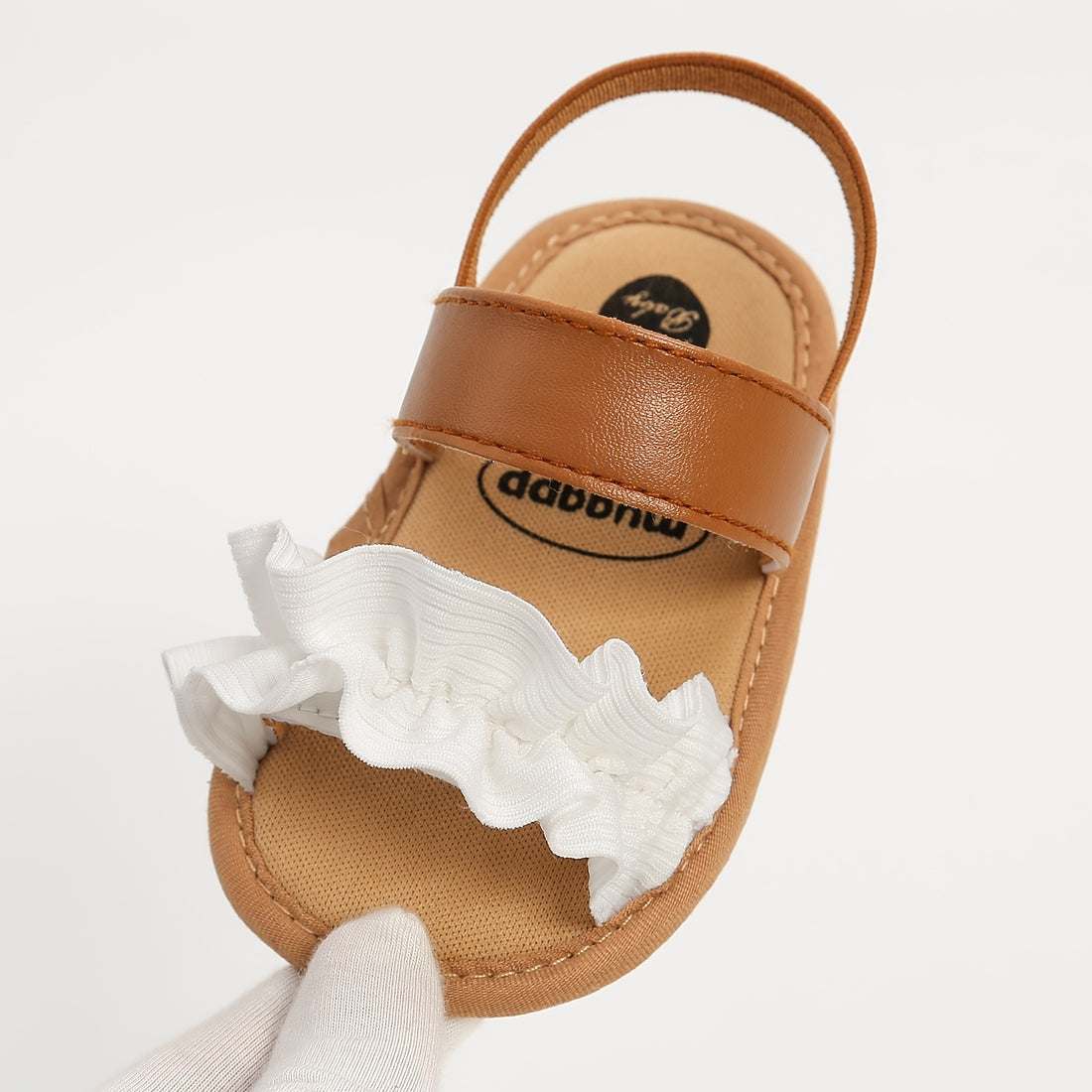Adorable Newborn Baby Girls Ruffle Sandals - Ultra-Soft Soles & Secure Anti-Slip Grip - Ideal First Walker Shoes for Prewalkers - Stylish Summer Footwear for Little Princesses